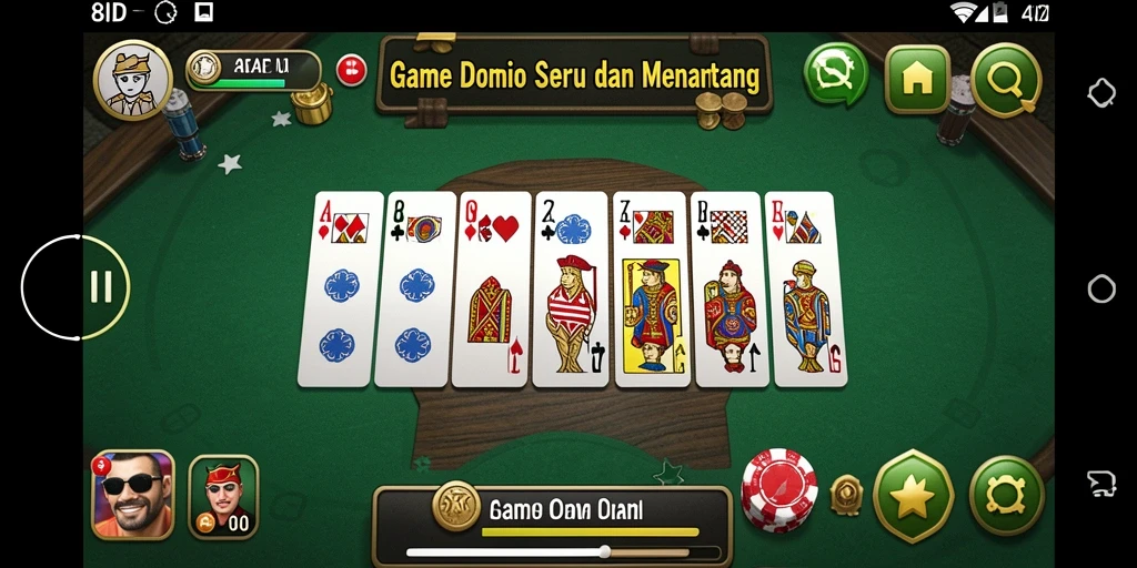 Tampilan gameplay Domino yang seru dan interaktif.