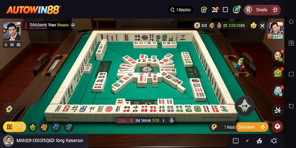 Tampilan gameplay Mahjong yang seru dan menantang di AUTOWIN88.