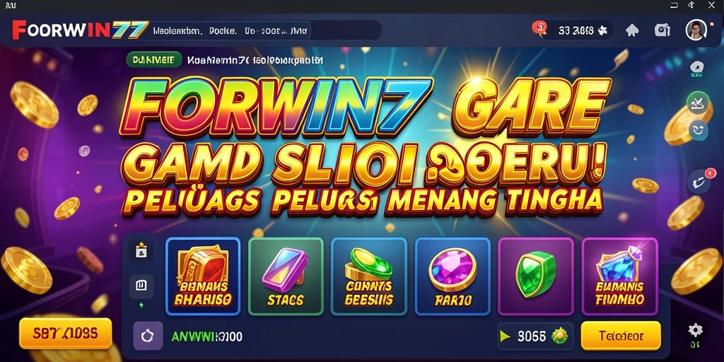 Tampilan screenshot utama FORWIN77 menampilkan gameplay Slot yang menarik.
