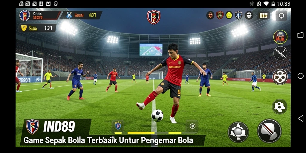 Gameplay seru IND89 dengan aksi sepak bola mendebarkan.