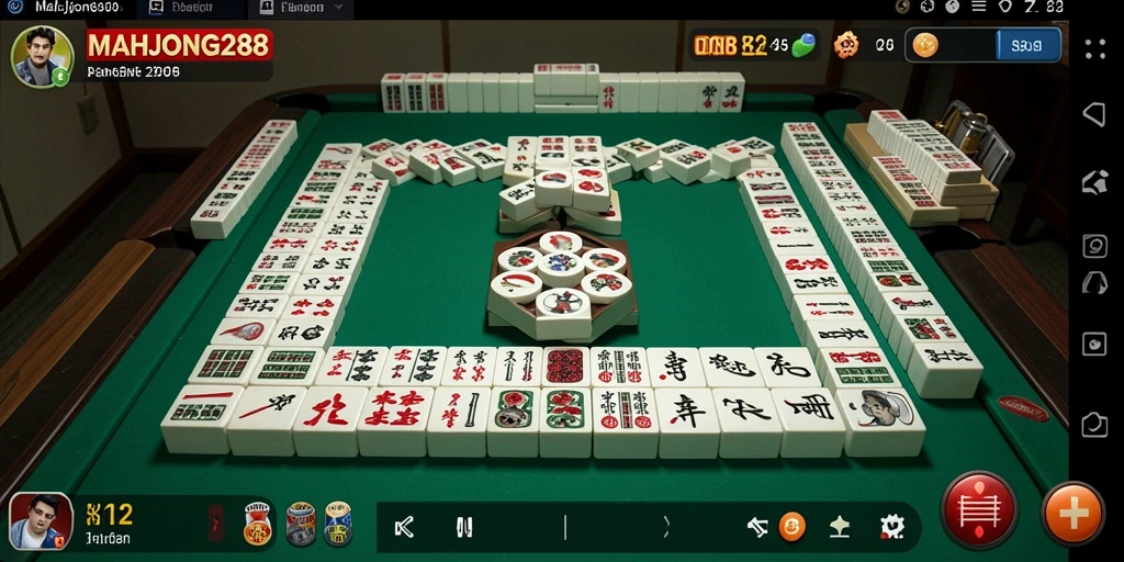 Tampilan gameplay MAHJONG288 yang menegangkan dan strategis.