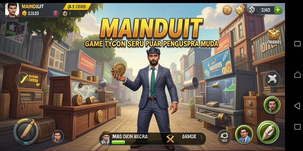 Tangkapan layar gameplay MAINDUIT yang memperlihatkan pengalaman Tycoon yang seru.
