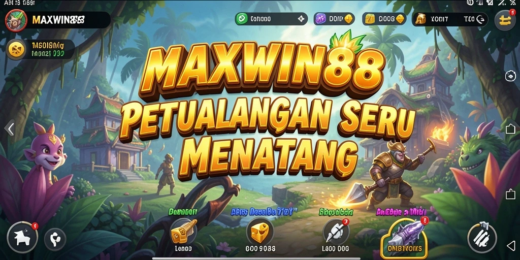 Tangkapan layar gameplay MAXWIN88 menunjukkan petualangan mendebarkan dan dunia yang kaya.