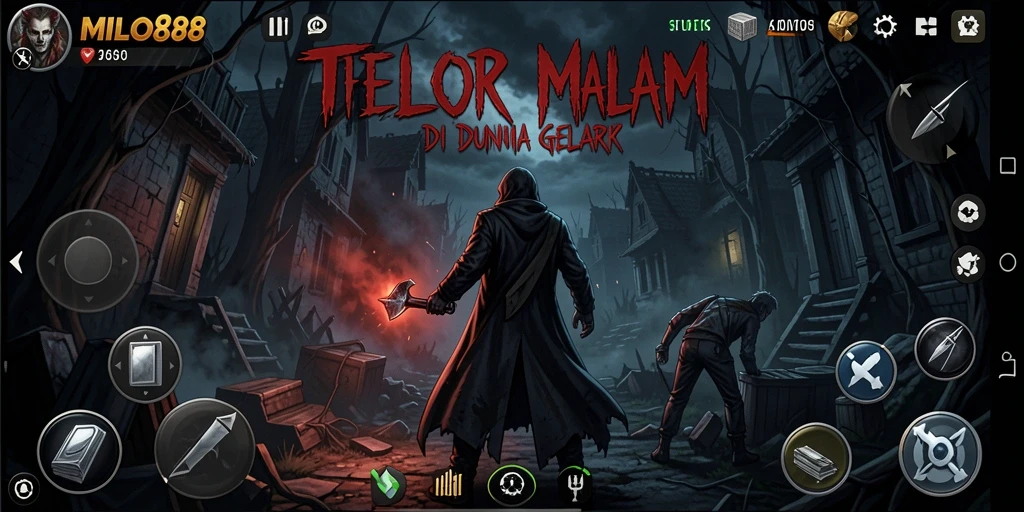 Tangkapan layar menampilkan suasana mencekam di dalam game Horror.
