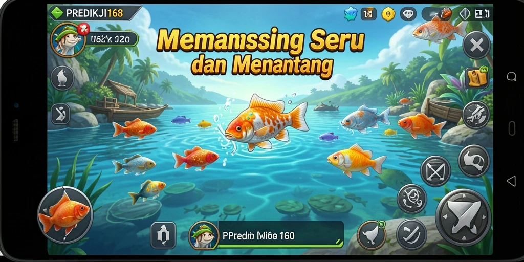Tampilan gameplay PREDIKSI168 yang memukau saat memancing.