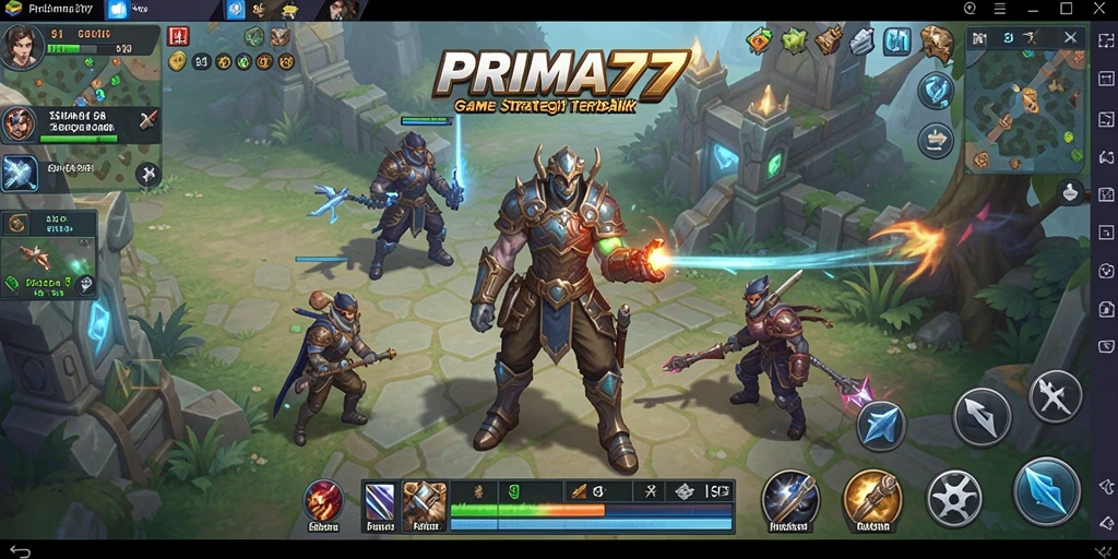 Tangkapan layar gameplay PRIMA77 menunjukkan aksi pertempuran strategis yang mendebarkan.