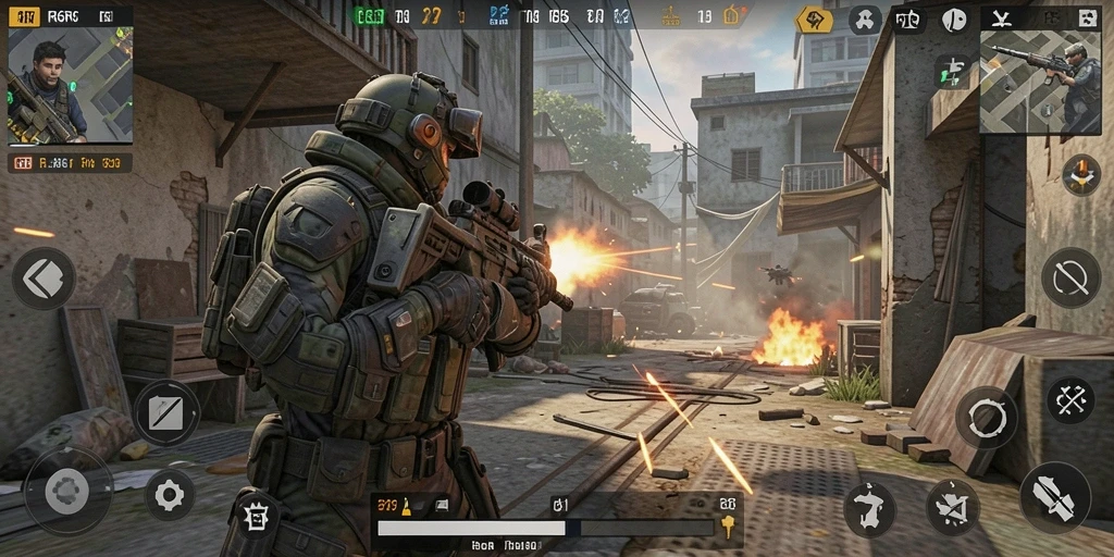 Screenshot R6R6 menunjukkan aksi pertempuran yang mendebarkan.
