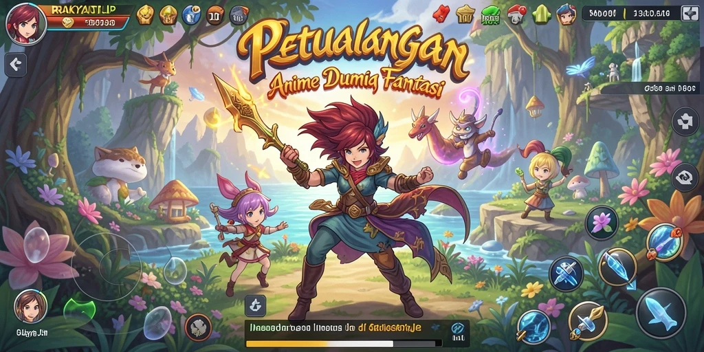 Screenshot RAKYATJP menampilkan pertarungan karakter anime yang epik.