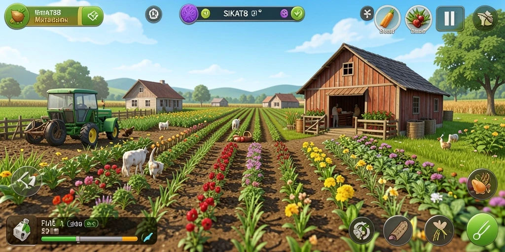 Gameplay seru SIKAT88 dengan pertanian yang interaktif.