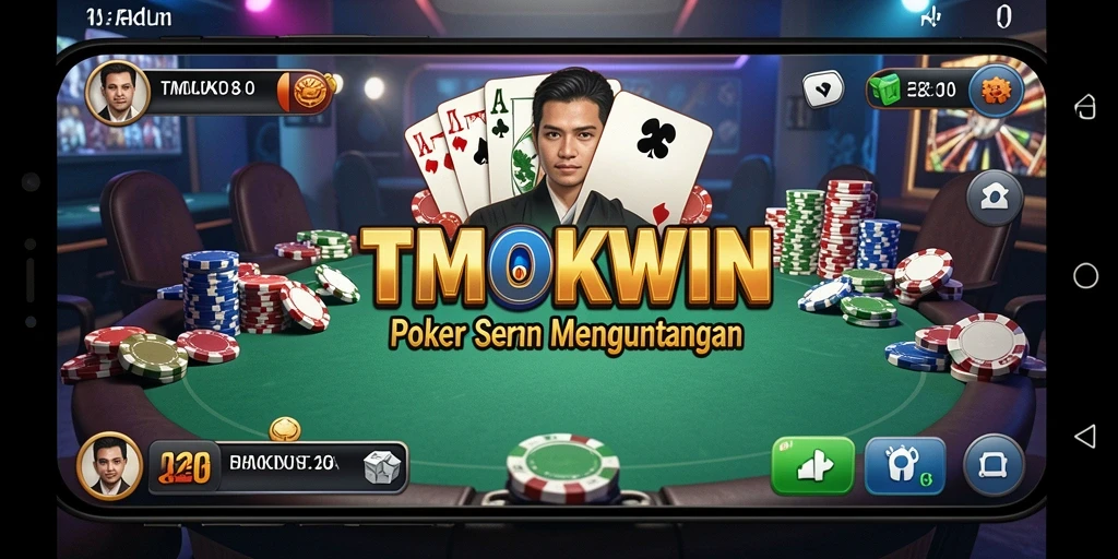 Tampilan permainan poker yang menarik dan mendebarkan di TMOKWIN.