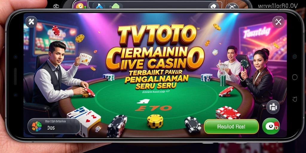 Gameplay seru TVTOTO dengan dealer langsung dalam suasana kasino.