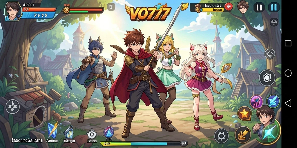 Tangkapan layar utama dari gameplay <strong>VO777</strong> yang menunjukkan pertarungan menegangkan.