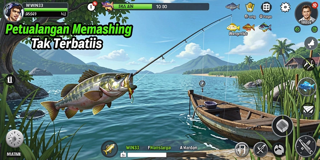 Tampilan gameplay <strong>WIN33</strong> yang menampilkan aksi memancing seru.